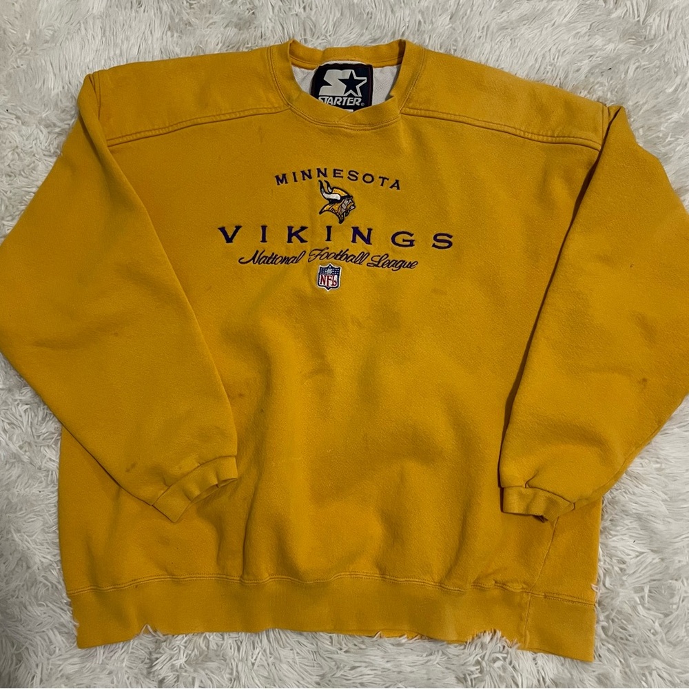 Vintage Starter Minnesota Vikings CrewNeck Heavy Duty Sweatshirt